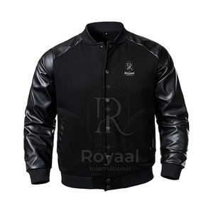 Chaqueta Letterman de Cuero Ligero de Primera Calidad para Hombre, Chaqueta de Invierno Transpirable - Product Image 2