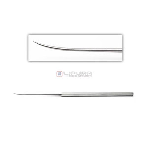 Instrumentos Quirúrgicos de Otología de Acero Inoxidable: Aguja Curva S Dull de Precisión para Microcirugía ENT, Marca House Rosen - Product Image 1