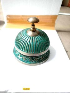 Brass Table <b>Bell</b> Hotel Reception <b>Bell</b> Office School <b>Service</b> <b>Bell</b> Vintage Antique Brass Desktop Calling <b>Bell</b> Desk <b>Service</b> <b>Bell</b> (5 - Product Image 4