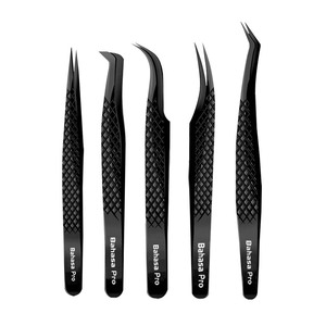 Custom Color Fiber Tip Lash Tweezers Stainless Steel for Beauty Brands Wholesale Export Manufacturer OEM ODM by Bahasa Pro - Product Image 1