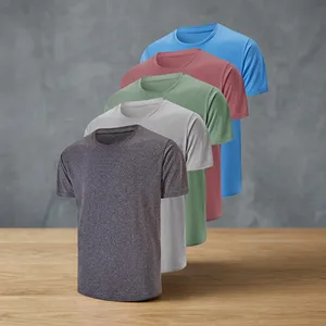Camiseta de Verano para Hombre, Corte Ajustado, Transpirable, Cuello Redondo, Manga Corta, para Gimnasio y Deportes, Exportación, Súper Premium, Alta Demanda - Product Image 1