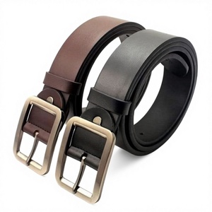 Cinturón de Cuero Vacuno Personalizado OEM ODM con Hebilla de Acero, Diseño Sólido, Hecho a Mano en India, Ecológico, Venta al Por Mayor - Product Image 1