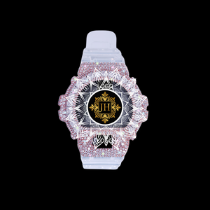 Reloj de Lujo con Diamantes de Moissanita de Primera Calidad, Diseño Completamente Adornado, Resistente al Agua, de Acero Inoxidable, Disponible para la Venta - Product Image 1