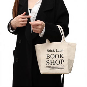 Custom Printed Cotton Canvas Medium Tote <b>Bag</b> Women Reusable Lunch <b>Bag</b> Handbag <b>Long</b> Handle Shopping Promotional Gift <b>Bag</b> - Product Image 2