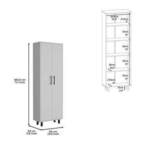 Armadio Multiuso Kenner a 5 Ripiani Bianco, Soluzione per l'Organizzazione di Casa e Ufficio - Product Image 4
