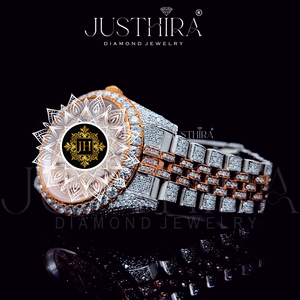 Reloj de Lujo de Acero Inoxidable Plateado Más Vendido con Incrustaciones de Diamantes Mossinate, Ideal para Quienes Aprecian la Fina Artesanía - Product Image 3
