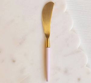 Couteau à beurre en acier inoxydable plaqué laiton pour la table et la décoration de mariage - Product Image 5