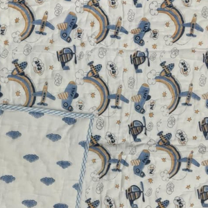 Edredón para Bebé Premium de Jaipur, Estampado a Mano, Sostenible, Ultra Suave, 100% Algodón, Reversible, Duradero, 200 Hilos, para Viajes y Guardería - Product Image 4