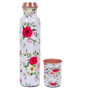 <b>Drinking</b> Juices Health Benefits <b>Copper</b> Water Decorative Classic Style Latest Design Enamel Printed <b>Copper</b> <b>Bottle</b> - Product Image 4