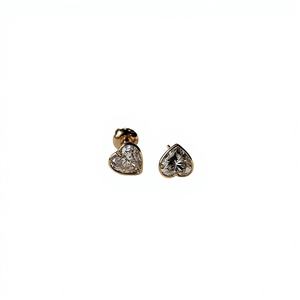 Pendientes de Diamantes de Corazón de 0.5CT de Moda al por Mayor, con Diamantes Cultivados en Laboratorio y Engaste de Bisel en Oro Puro de 14K, Regalo Elegante para Adolescentes - Product Image 2
