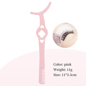 Pince à épiler professionnelle pour sourcils en acier inoxydable à pointe inclinée, applicateur de cils, peigne, haute qualité, durable - Product Image 5