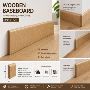 บัวไม้ EFS ลายแบบดั้งเดิม ผิวเรียบ สำหรับตกแต่งอาคาร ความยาวตามสั่ง - Product Image 4