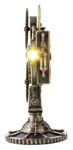 VERONESE DESIGN-STEAMPUNK <b>PROJECTOR</b> (LED)-LUXURY HAND-PAINTED RESIN <b>ART</b> COLLECTIBLE HOME DECORATION - Product Image 3