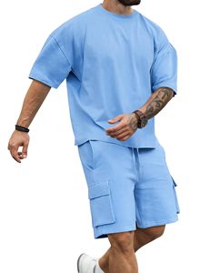 Ensemble streetwear pour hommes : T-shirt à manches courtes et short à taille élastique – Fournisseur en gros - Product Image 4