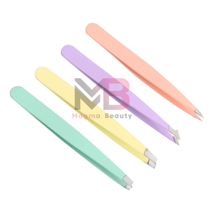 Pince à épiler de précision en acier inoxydable personnalisée à pointe inclinée pour sourcils, poils incarnés, points noirs et élimination des éclats cutanés - Product Image 5