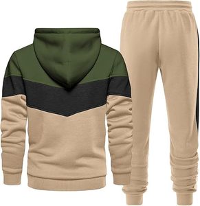 Conjunto Deportivo con Capucha para Hombre, Manga Larga, Bloques de Color, Ropa Casual, Transpirable, Peso Medio, Poliéster y Algodón, Otoño, Talla M para Adultos - Product Image 2