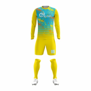 Uniformes de football personnalisables Impression par transfert thermique 100% polyester Numéros d'équipe Noms des joueurs Taille élastique Manches courtes Unisexe - Product Image 1