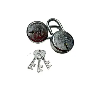 供应高品质畅销高安全性50毫米3键推锁不锈钢涂层防锈长效挂锁