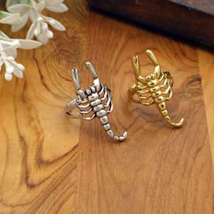 Anillo con Forma de Escorpión, Color Plata Antigua y Dorado, Anillo de Animal, Joyería Punk Gótica, OEM ODM Venta al por Mayor - Product Image 4