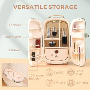 Portatile 12L Mini Display LED Skincare frigo verde trucco bellezza cosmetici frigorifero refrigeratore per la casa camera da letto ufficio Desktop - Product Image 6