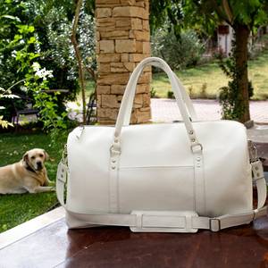 Bolsa de Viaje ARZINEN INDUSTRY Blanca de PU con Cierre de Cremallera, Gran Capacidad, Correa Ajustable y Diseño Resistente - Product Image 1