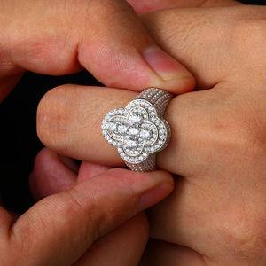 Women's White Gold Diamond <b>Ring</b> Round Brilliant Cut Classic Engagement Style - Product Image 1