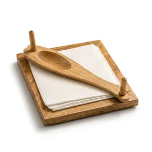 Wooden Tissue Holder Box for <b>Car</b> Kitchen Dining <b>Table</b> Restaurant Home Decor Rectangular Napkin Tissue Paper Organizer - Product Image 1