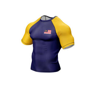Hot Selling Custom Men Short <b>Sleeve</b> Compression Shirts BJJ Rash Guard UPF50 Anti-Bacterial Breathable Eco-Friendly 100% - Product Image 5