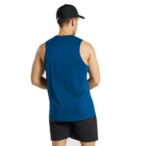 Camiseta sin mangas para hombre con cuello en V, diseño holgado y transpirable, corte muscular, 90% poliéster, 10% elastano, dobladillo curvo, personalizable - Product Image 2