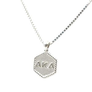 Collier Hexagonal AKA, Petit Pendentif Élégant Plaqué Or, Bijou pour Femme, Accessoire de Mode de Luxe avec Design Géométrique Moderne - Product Image 1