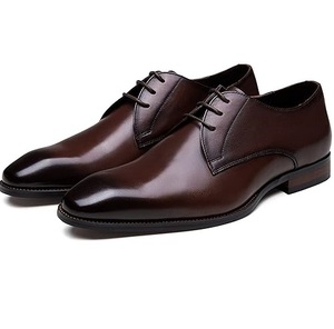 Chaussures habillées en cuir véritable 100 % pour hommes, modèle le plus récent, chaussures en cuir véritable pour mariage et soirée, vente en gros - Product Image 4