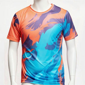 Camiseta 100% algodón para hombre, corte holgado, estampada, al por mayor, de alta calidad, deportiva, sublimada, nuevo diseño, OEM - Product Image 2
