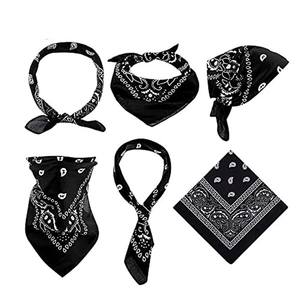 Pañuelo Multiusos de Algodón Satinado con Diseño Paisley, Suave al Tacto, Transpirable, para la Cabeza, Muñeca, Cara, para Hombres y Mujeres - Product Image 1