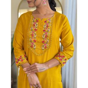 Beautiful Party Wear Cotton Top and Bottom with XL Size Dupatta Elegant and Stylish - Product Image 1