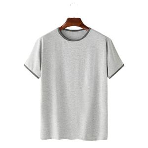 T-shirts basiques à manches longues pour hommes, décontractés, légers, d'été, col personnalisé, imprimés, avec bordure contrastante, 100 % coton - Product Image 5