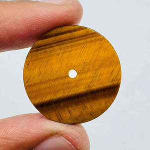 A K <b>Gems</b> Natural Tiger Eye Watch Dial 31.50 mm Round 1.60 mm Thickness One Sided Polished Watch <b>Face</b> Model ETH-63 Rajasthan - Product Image 1