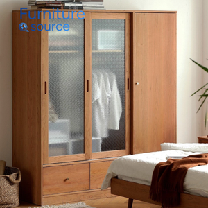 ตู้เสื้อผ้าไม้กว้างขวางทันสมัยสำหรับใช้ในชีวิตประจำวันตู้เสื้อผ้าสำหรับเก็บเสื้อผ้าในห้องนอนผลิตเฟอร์นิเจอร์เวียดนามอย่างชำนาญ - Product Image 4