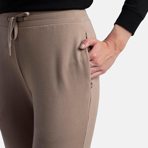 Pantalon de jogging large pour femme, taille haute, cordon de serrage, bas élastiqué, coupe ample, respirant, coton et élasthanne, décontracté - Product Image 5