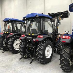 รถแทรกเตอร์ล้อ 1504 ขับเคลื่อน 4 ล้อ สีน้ำเงิน สำหรับงานเกษตร ผลผลิตสูง เครื่องยนต์ 100 แรงม้า พร้อมที่ตักด้านหน้า - Product Image 4