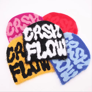 ODM OEM Gorro Jacquard de Invierno Cálido y Cómodo, de Gran Tamaño, con Diseño de Moda Novedoso, Personalizable, Liso, con Pedrería y Etiqueta de Cuero Personalizada - Product Image 2