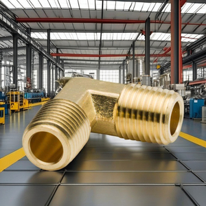 Conector de Latón Forjado y Pulido de Venta Directa de Fábrica C-Way, Codo de Alambre Exterior, Accesorios de Plomería, Compresor de Aire, Tubería de Gas - Product Image 2