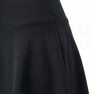 Jupe courte élastique à taille élastique pour femmes, couleur unie, respirante, style sportif, design à volants, à porter en toutes saisons - Product Image 5