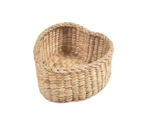 Ensemble de 3 paniers en jacinthe d'eau tressée en forme de cœur, paniers de rangement faits à la main, vente en gros, écologiques, fabriqués au Vietnam - Product Image 6