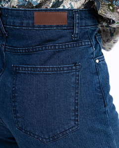 Jean taille haute respirant personnalisé pour femme, coupe décontractée à jambe large avec poches, style streetwear chic - Product Image 4