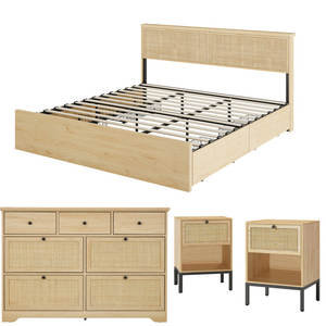 DreamCraft Boho - Juego de Dormitorio de Ratán Natural de 4 Piezas, Colección de Muebles Ecológicos y Elegantes de Vietnam - Product Image 2