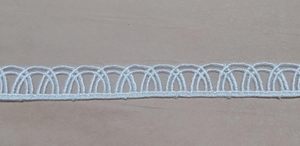 Bordure décorative en dentelle brodée en organza blanc de qualité supérieure personnalisée – Motif délicat en arche et feston pour vêtements et artisanat - Product Image 2