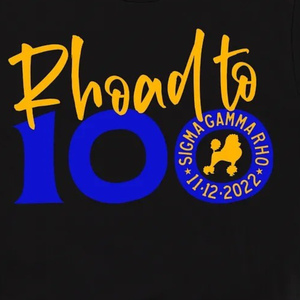 เสื้อยืด Rhoad to 100 สีขาว พิมพ์ลายกรีกแบบกำหนดเอง เสื้อยืดแขนสั้น คอกลม ลำลอง แฟชั่นฤดูร้อนสำหรับชมรมนักศึกษา - Product Image 6