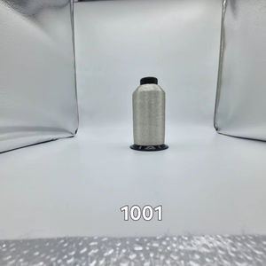 Fil à broder en nylon SHREE VIDHATA JARI, fil métallique argenté Zari, 110 deniers, type MX, bobine de 3800 m, pour tricot et tissage à la main - Product Image 1