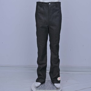 Pantalones Casuales de Algodón Gris Oscuro para Hombre, Corte Recto, Cintura Media, Largos, Cierre de Botones, Color Sólido, para Otoño, con Logotipo Personalizado - Product Image 1