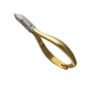 Factory Price Nail Cuticle Nipper Dead Skin <b>Removing</b> Gold Handle Sharp Tip Single Spring Beauty Care Manicure Toe Nail Nipper - Product Image 2